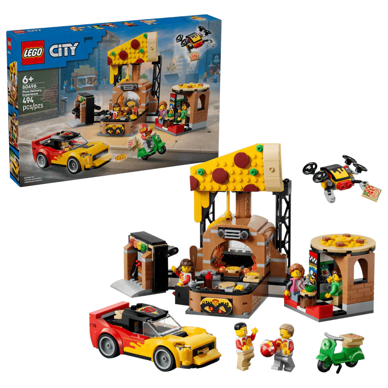 LEGO 60496 Pizza Delivery Experience with Vehicles - City