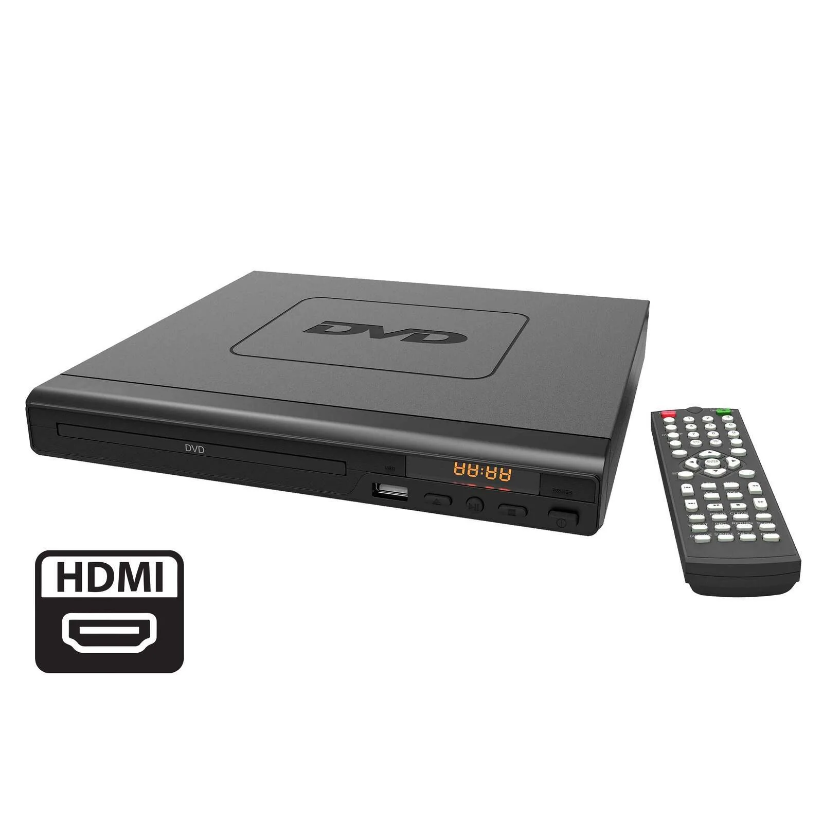 Lenoxx HDMI DVD Player (Black) w/ Remote Control, Compact Size, 8 Languages - Image 2