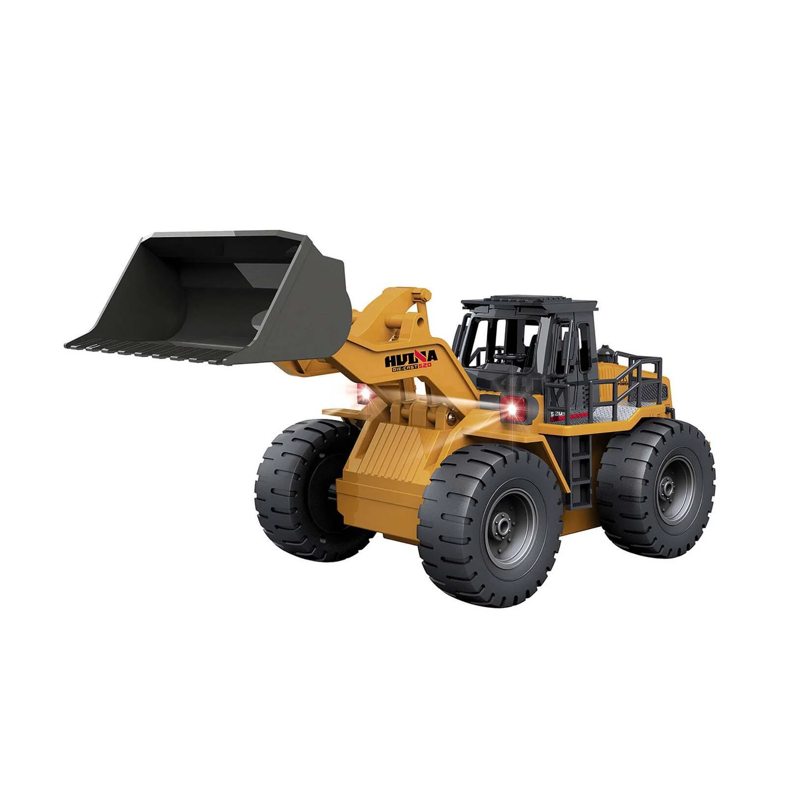 Lenoxx RC Model Bulldozer Truck (Yellow), Driving Cab and Scoop