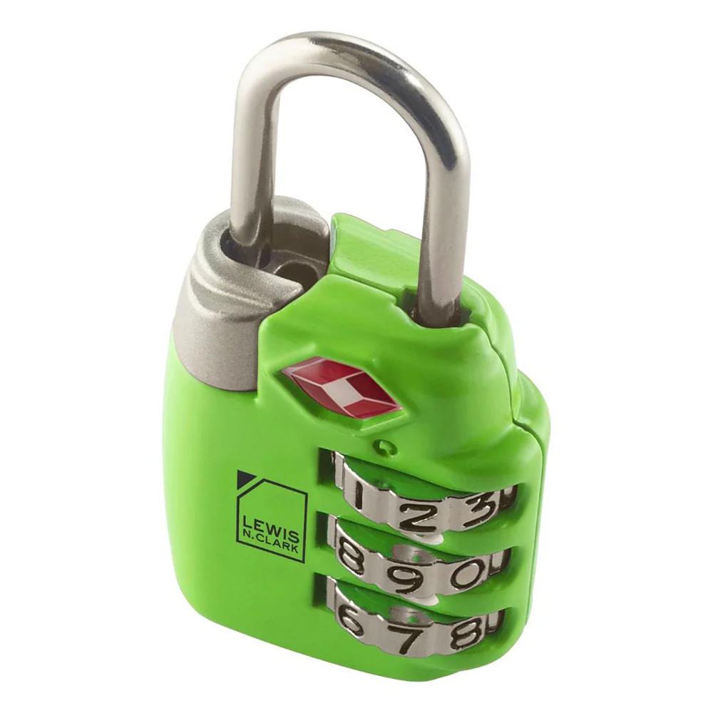 Lewis N. Clark TSA Combination Secure Padlock for Suitcase & Luggage Green