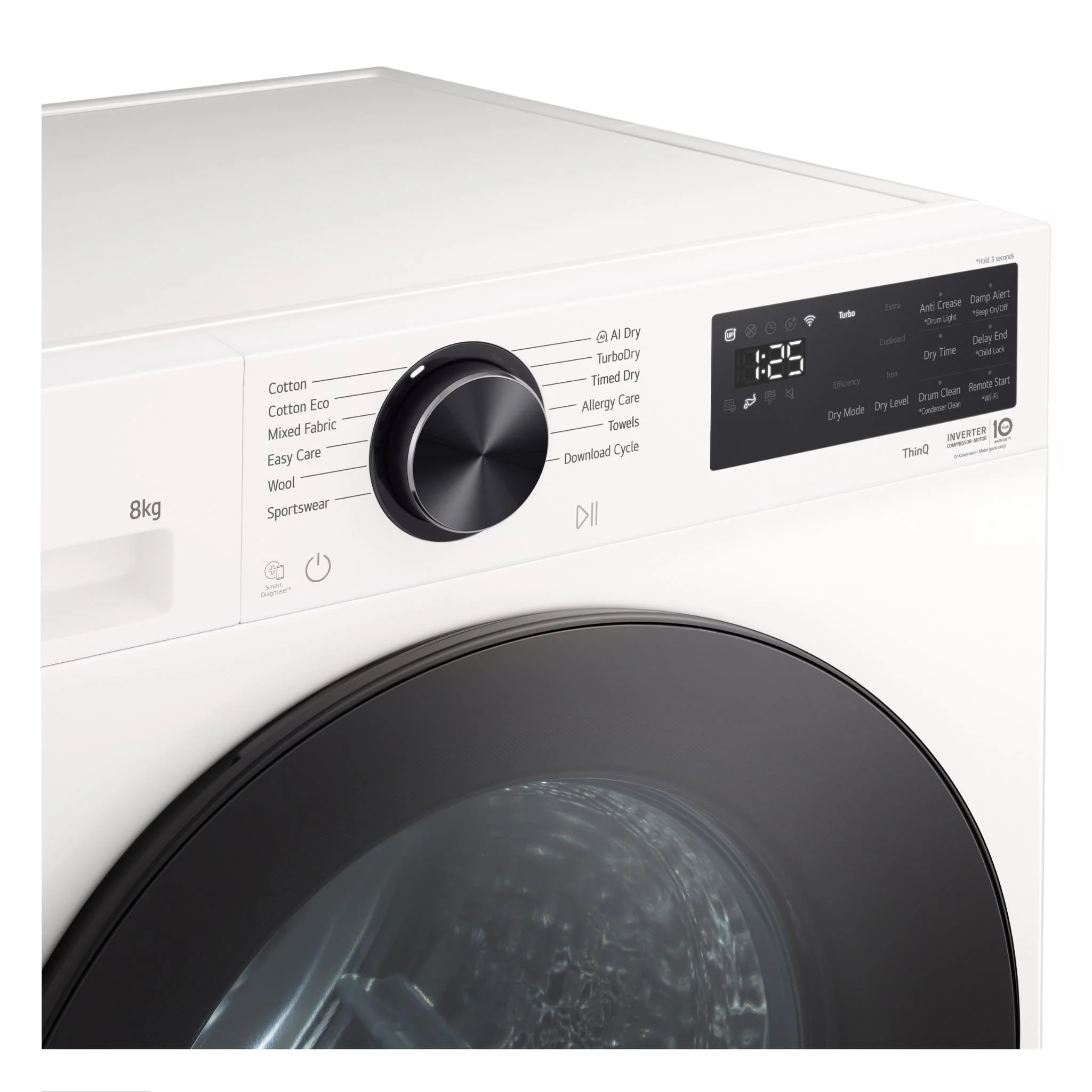 LG DXH3-08W Series 3 8kg AI Heat Pump Dryer - Image 6