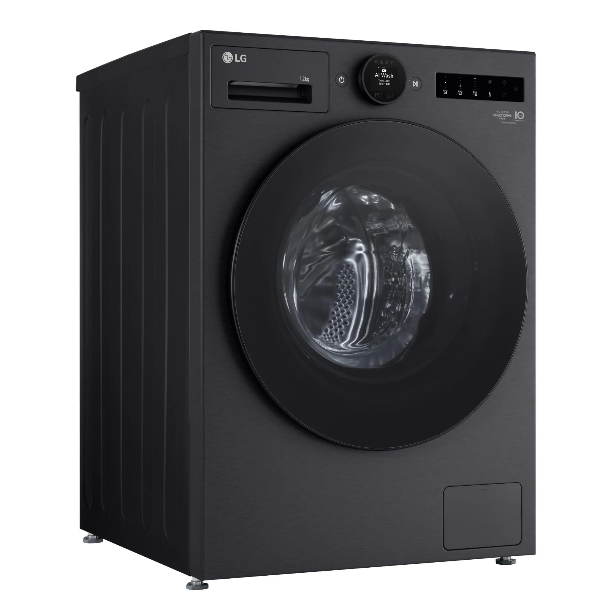 LG WX10-1412MB Series 10 12kg AI Front Load Washer (Matte Black) - Image 2
