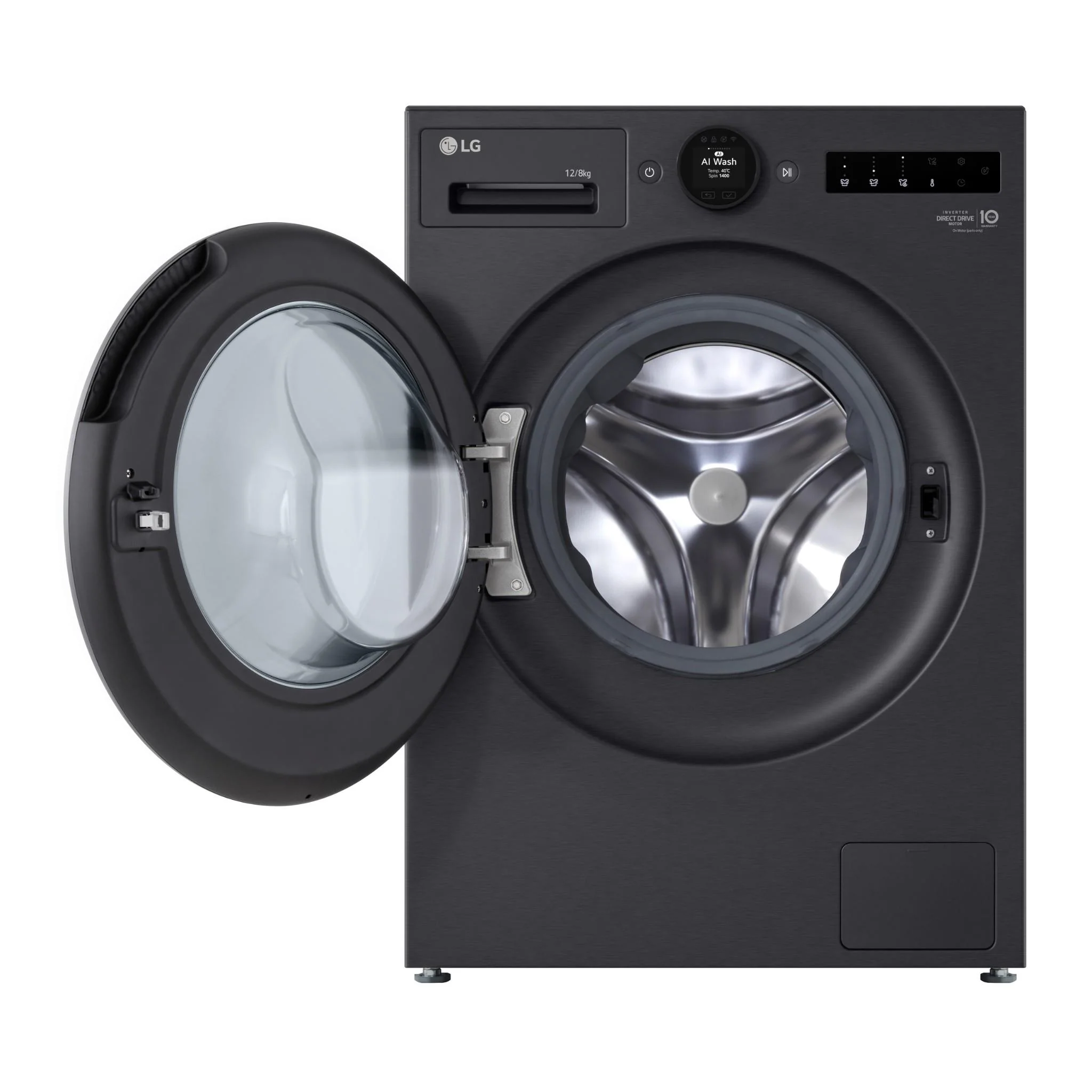 LG WXC101412MB 12kg/8kg 10 Series AI Front Load Washer Dryer Combo (Matte Black) - Image 4