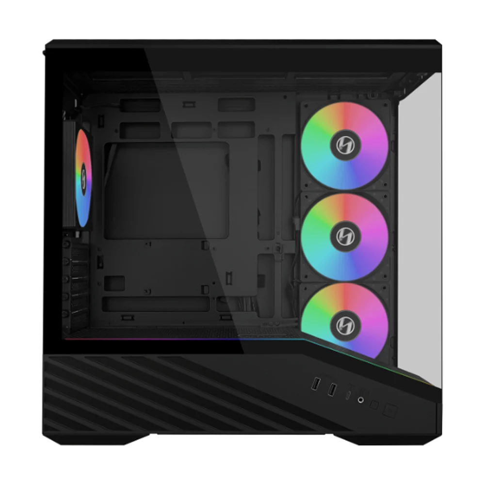 Lian Li Vector Mini V100 PC Case Tempered Glass ARGB Strip High Airflow Black - Image 4