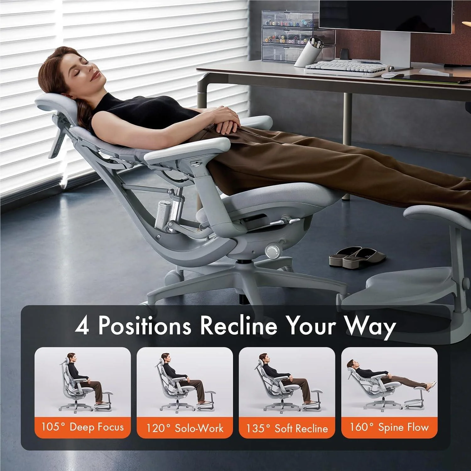 LiberNovo Omni Smart Dynamic Ergonomic Chair (Space Grey) - Image 5