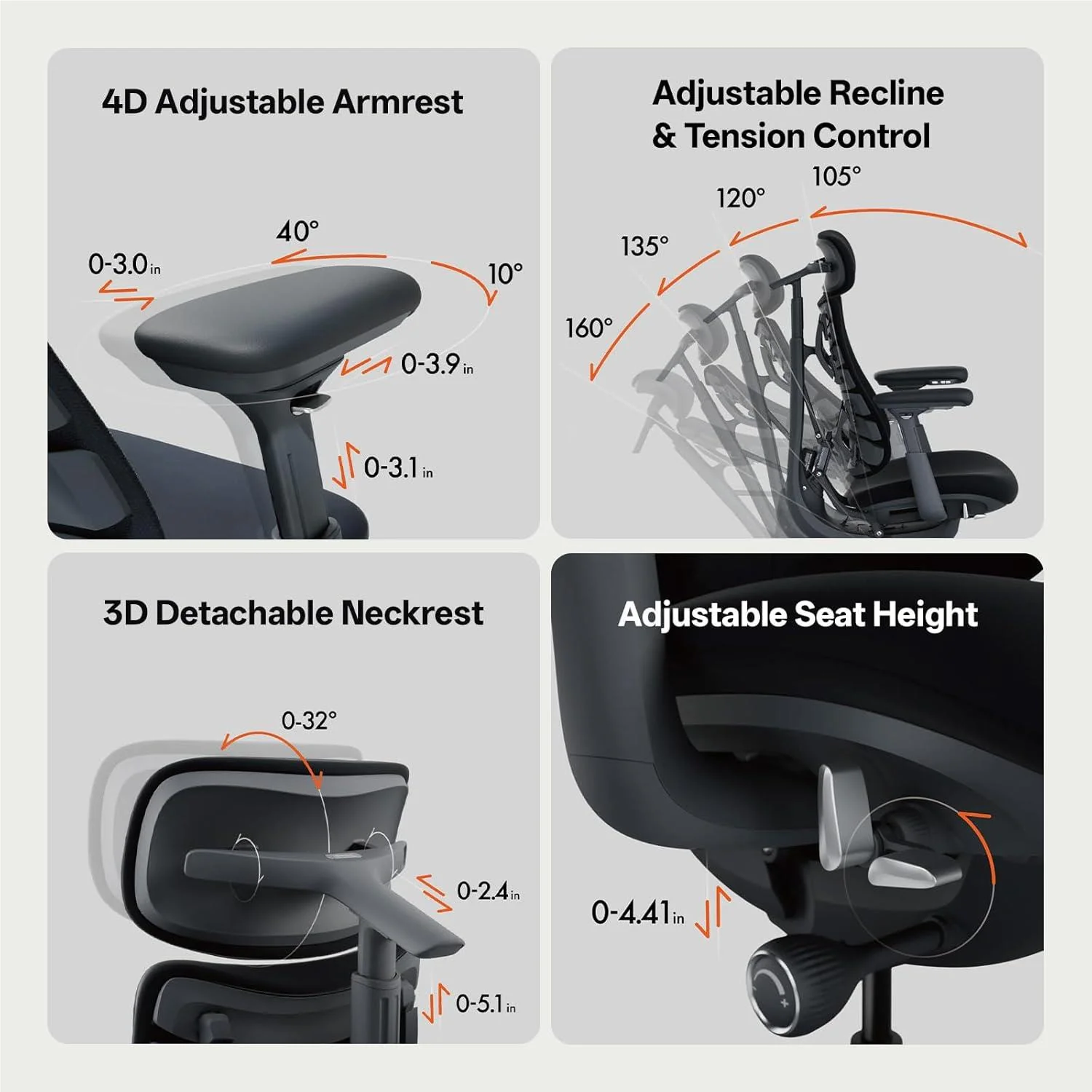 LiberNovo Omni Smart Dynamic Ergonomic Chair (Space Grey) - Image 7