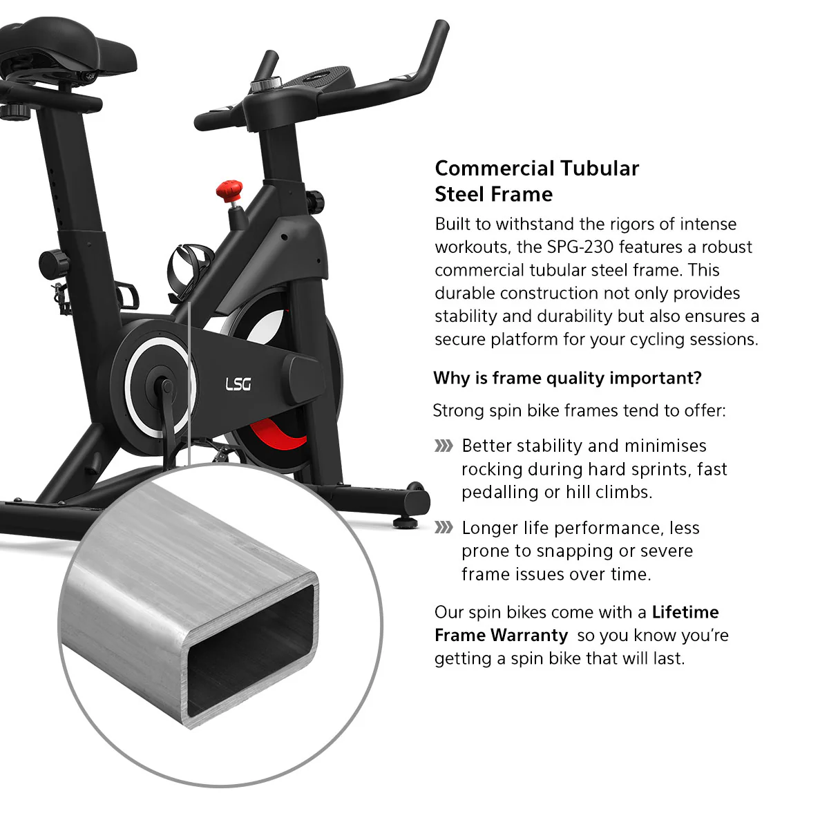 LSG SPG-230 Magnetic Spin Bike - Image 6