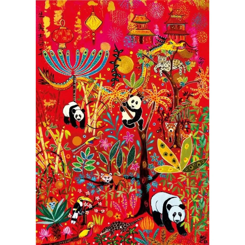 Magnolia 1000-Pieces Pandas Magali Modoux Puzzle - Image 2