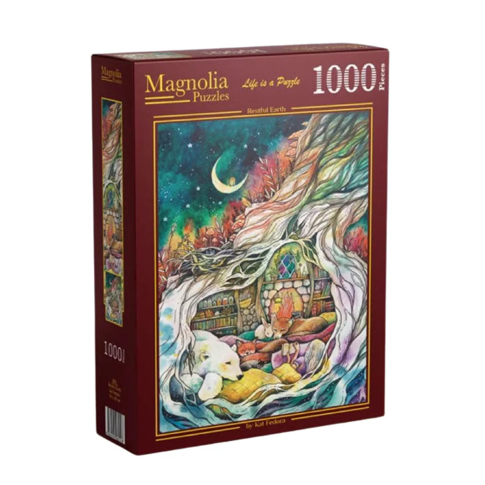 Magnolia 1000-Pieces Restful Earth Kat Fedora Puzzle