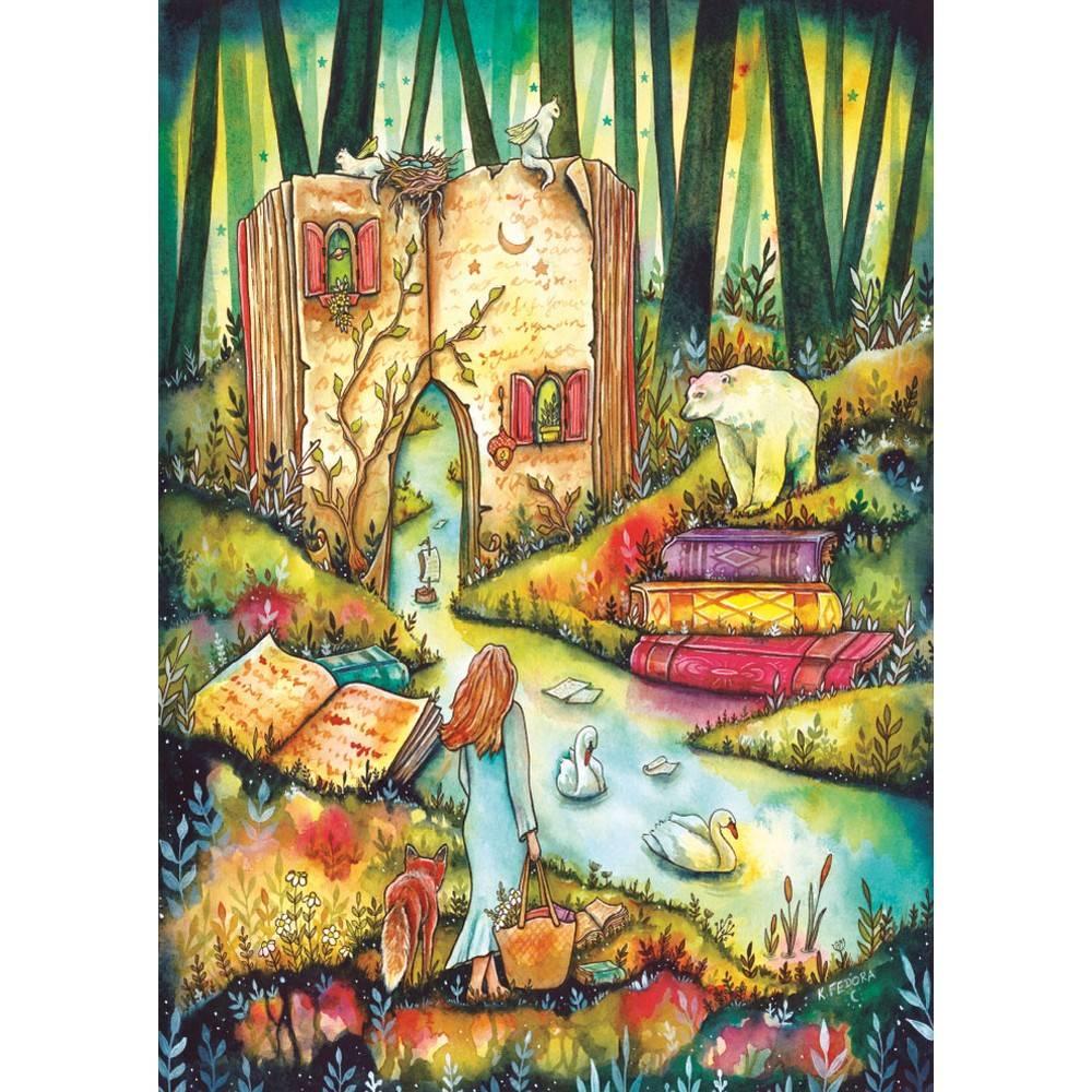 Magnolia 1000-Pieces So Many Chapters Kat Fedora Puzzle - Image 2
