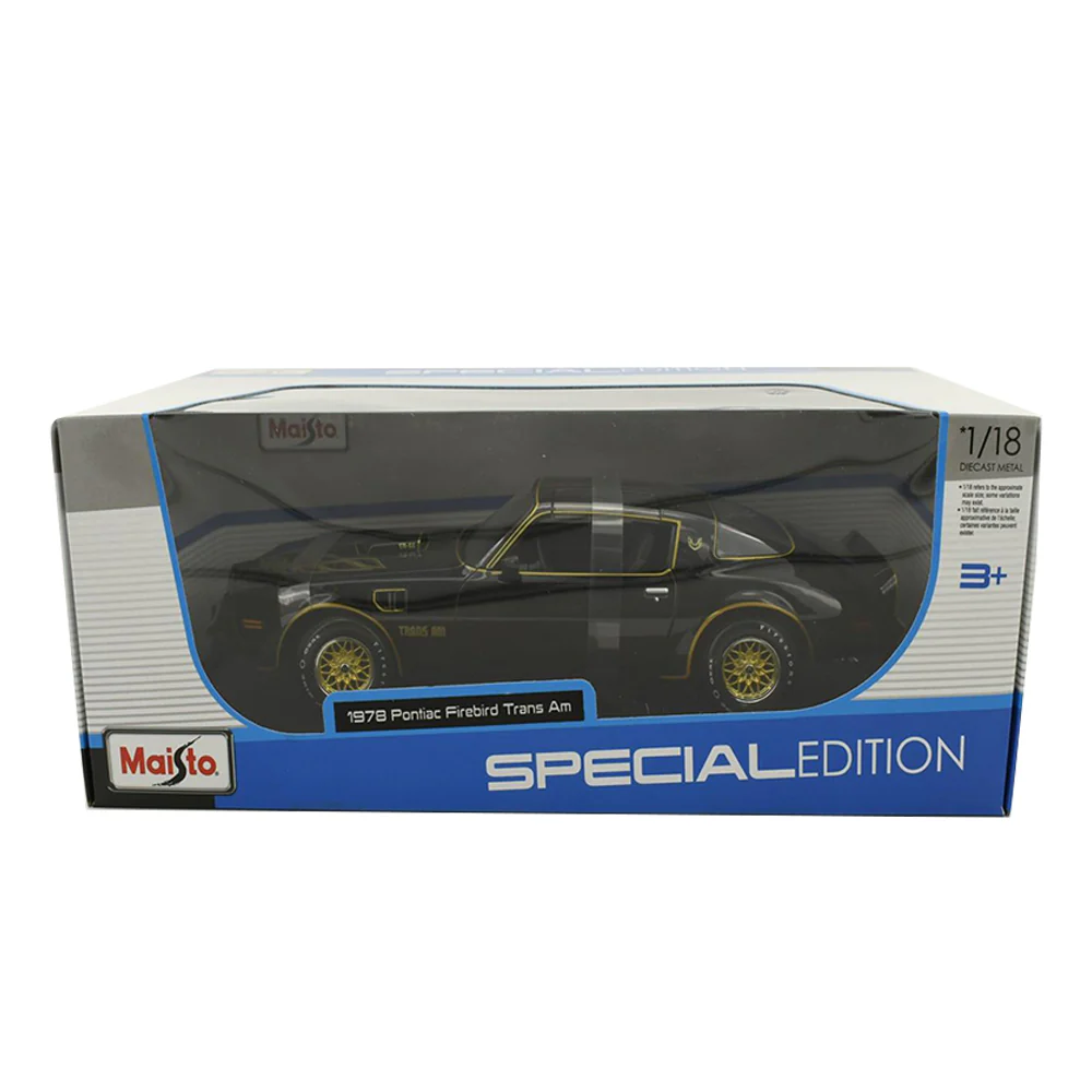 Maisto 1:18 Scale Pontiac Firebird Trans Am Black 1978 Diecast Model Car