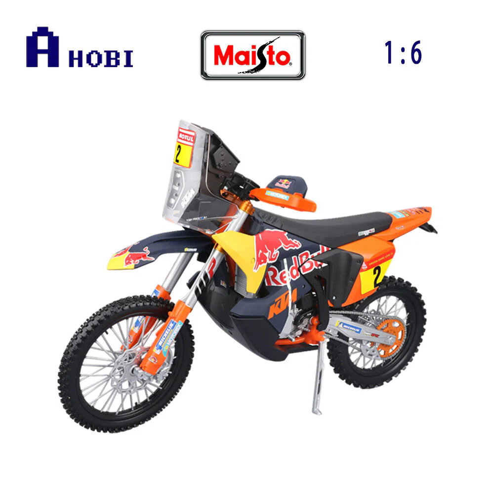 Maisto 1:6 Red Bull KTM 450 Rally Dakar 2024 Toby Price #2 Diecast Motorcycle - Image 4