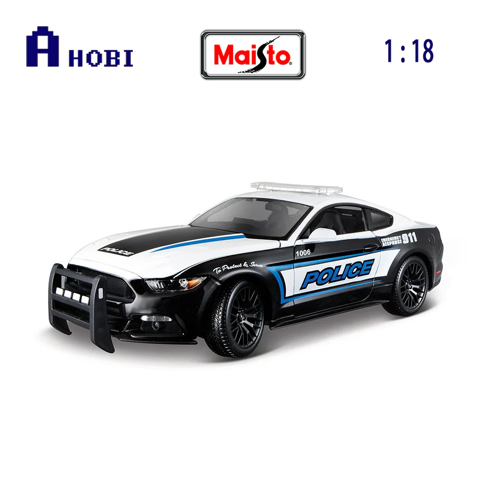 Maisto Licensed 1:18 Scale Special Edition Ford Mustang GT Police 2015 Diecast Model Car - Image 3