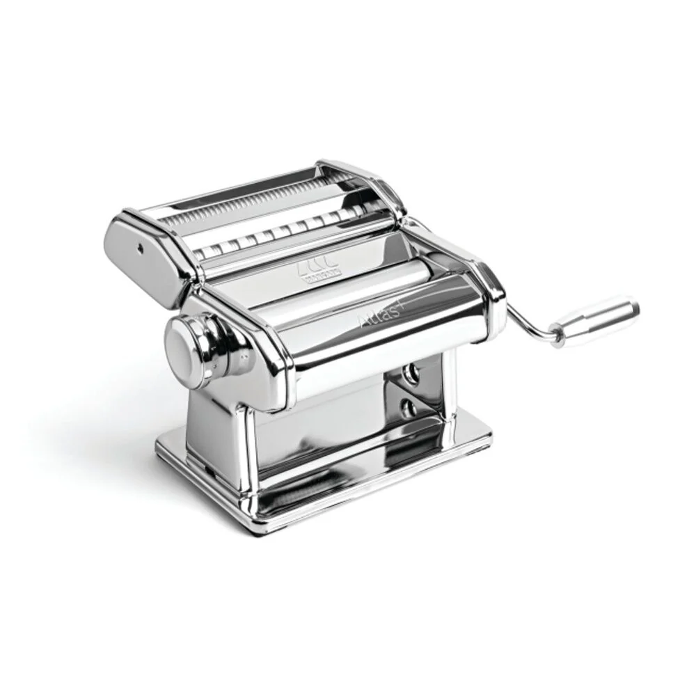 Marcato Atlas Plus Pasta Machine Stainless Steel with 4 Shape Settings (Silver)