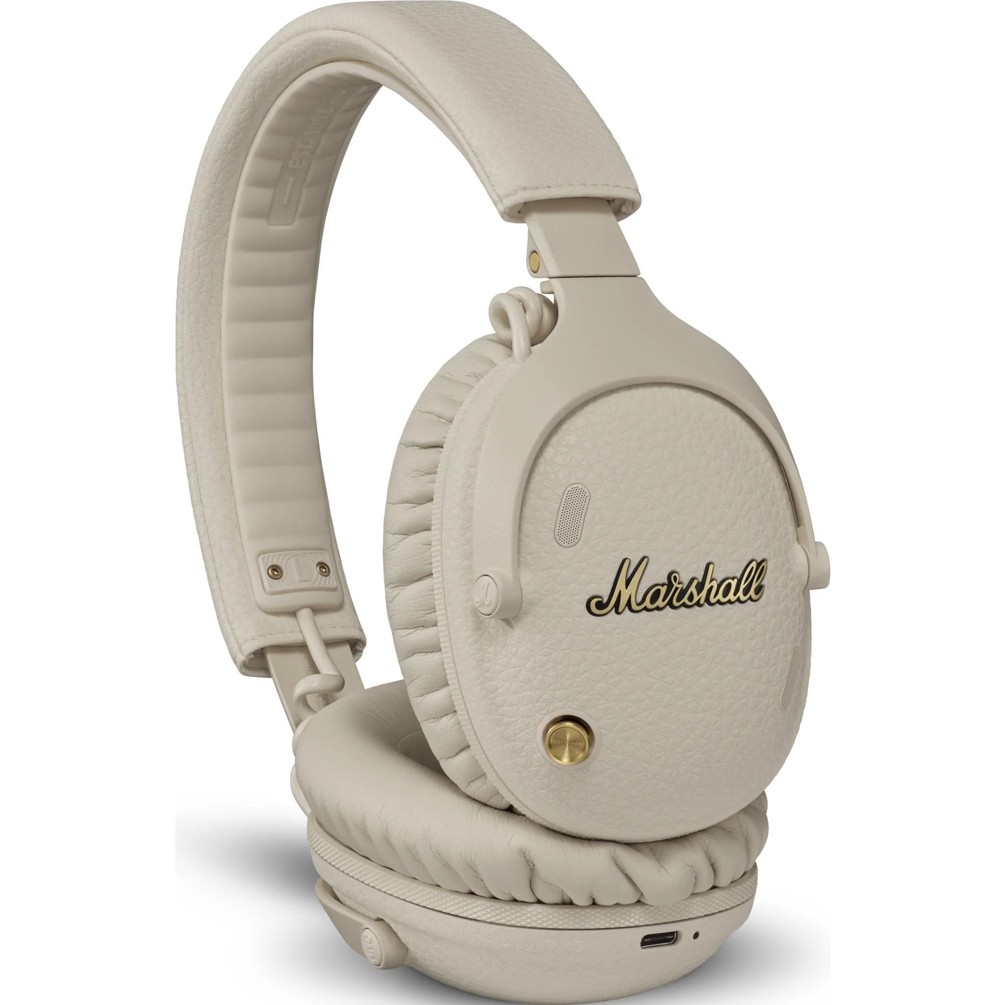 Marshall Monitor III A.N.C. Wireless Over-Ear Headphones (Cream) - Image 2