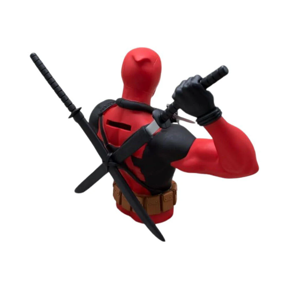 Marvel Deadpool Bust Figural PVC Coin/Piggy Bank Action Figure Statue Red - Image 2