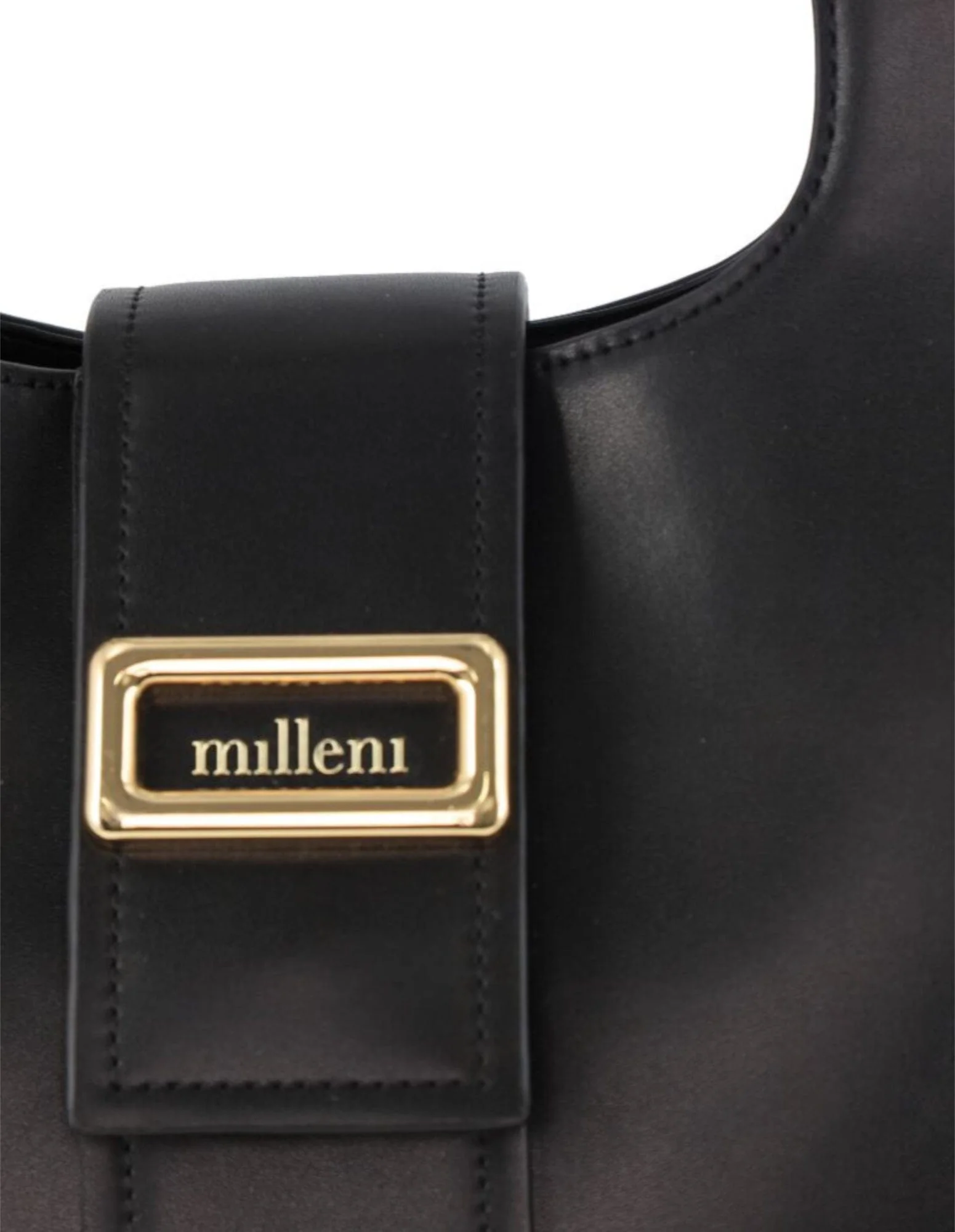 Milleni Women's Handbag Vegan Leather Fashion Chic Caryall Tote Bag (Black) - Image 9