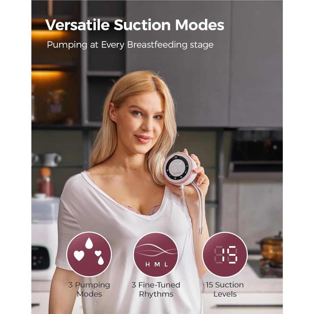 Momcozy V1 Pro Hospital-Grade Wearable Breast Pump - Image 9