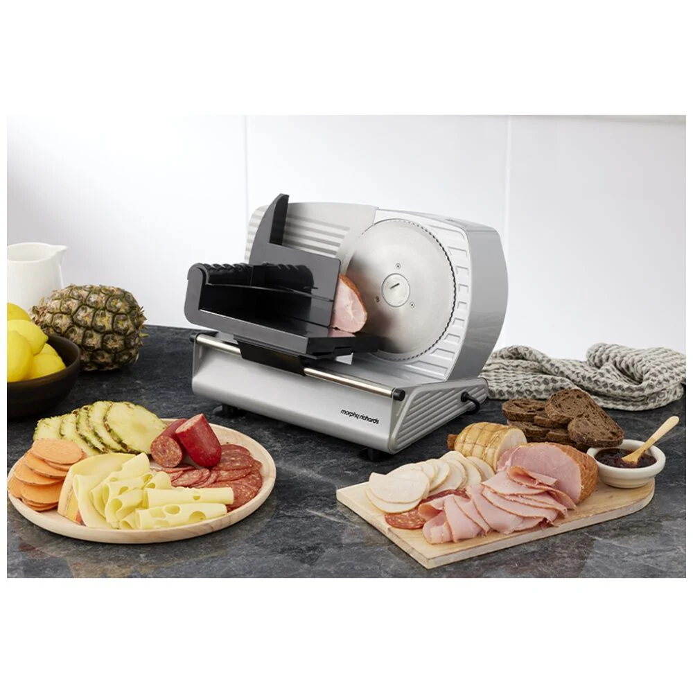 Morphy Richards Electric Food Slicer 200W DC Motor Stainless Steel (Silver) - Image 5
