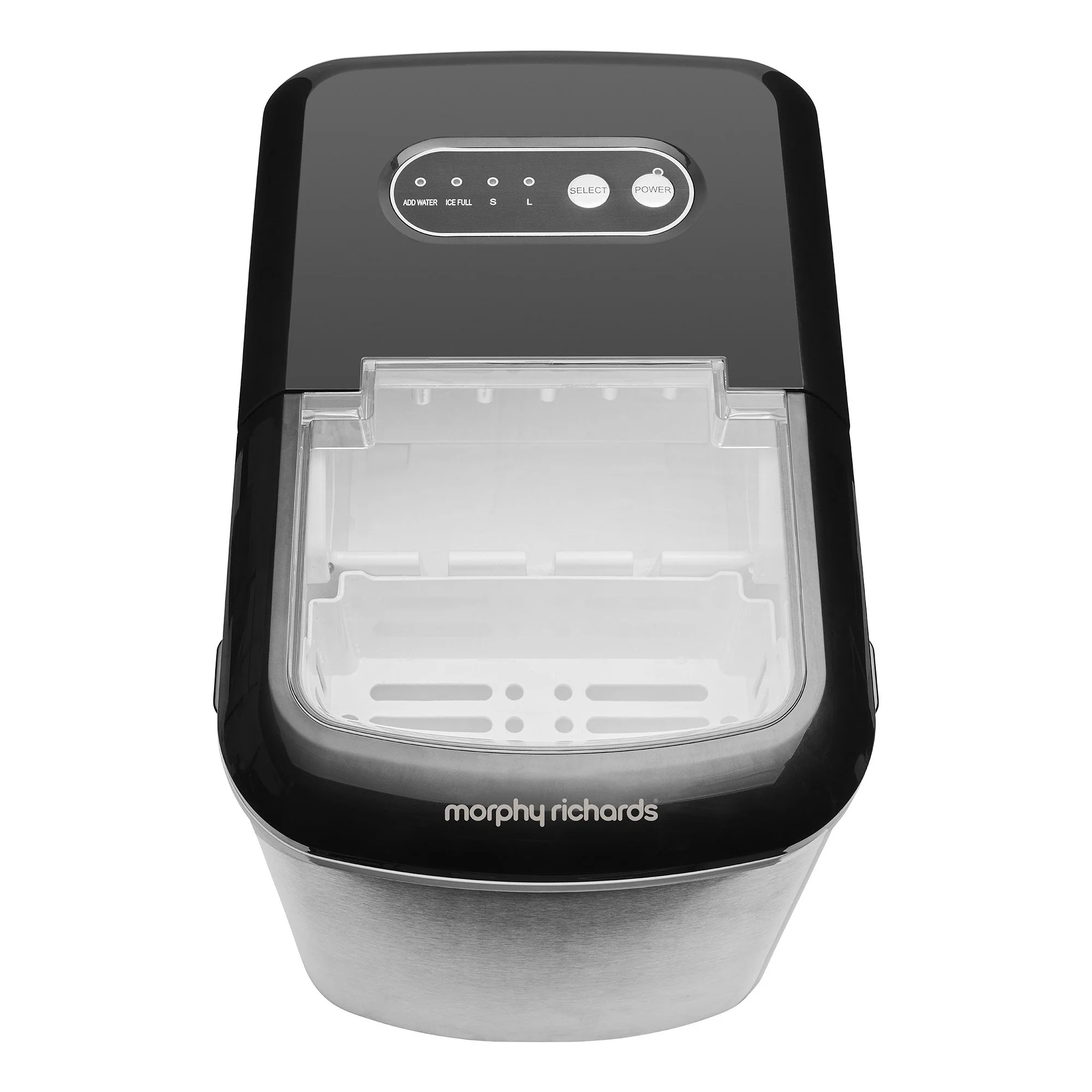 Morphy Richards Ice Maker Stainless Steel 15kg Small Large And Cube 2.1L Tank - Image 4