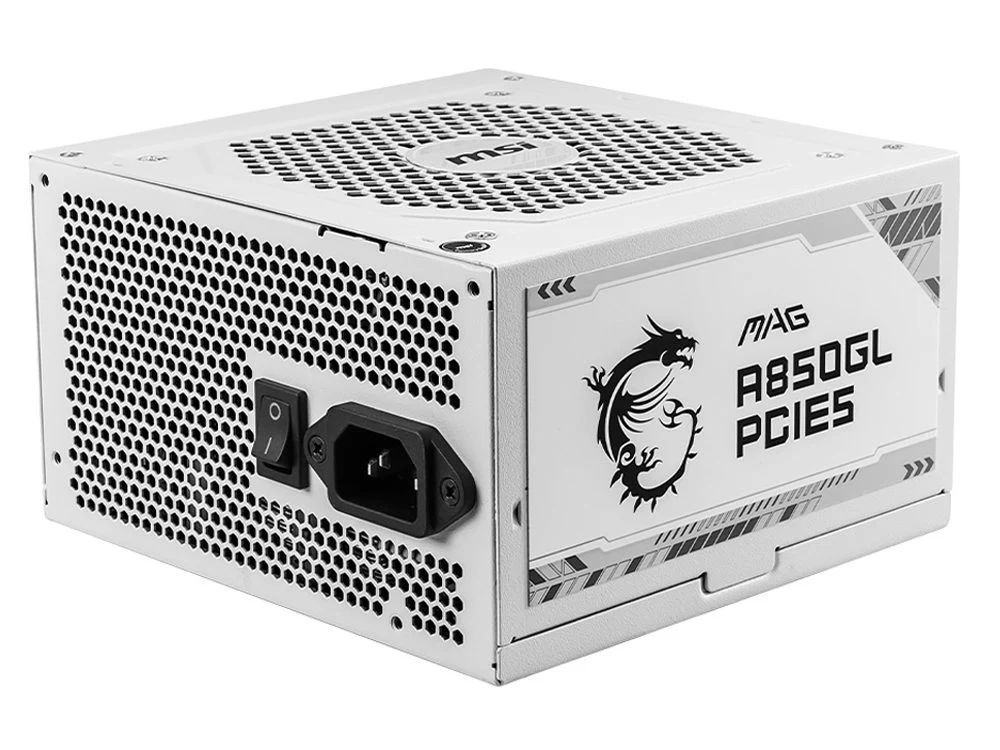 MSI MAG A850GL PCIE5 WHITE PCIe 5.0 850W 80+ Gold Fully Modular Power Supply - Image 4