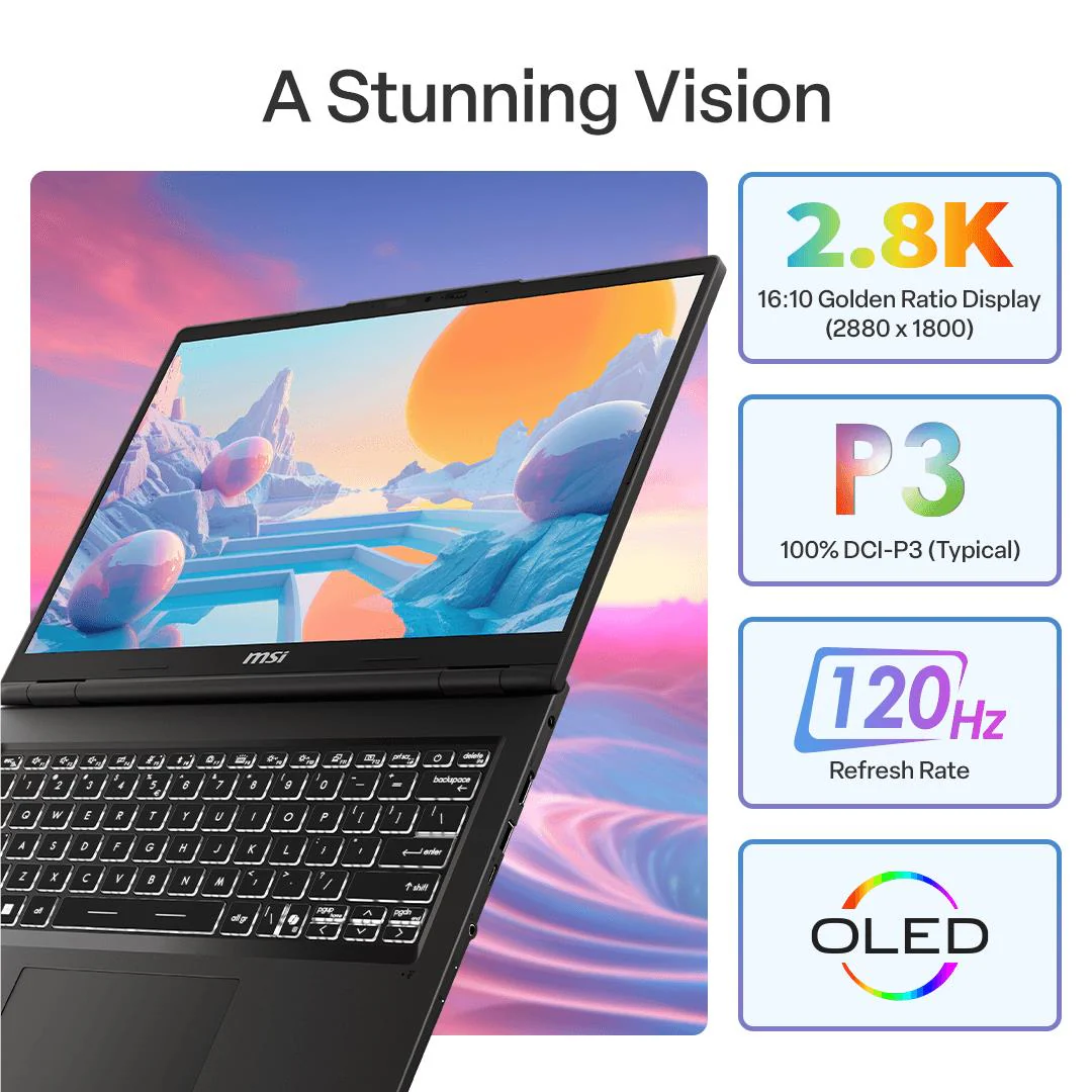 MSI Venture A14 AI+ 14" 2.8K OLED 120Hz Next-Level Laptop (Ryzen AI 5) [512GB] - Image 6