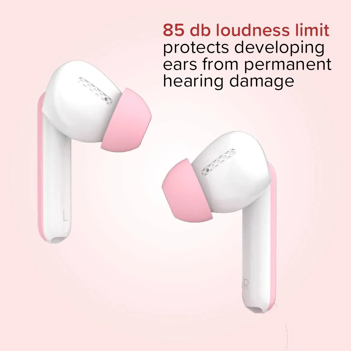myFirst CareBuds Kids TWS Earbuds (White Pink) - Image 6
