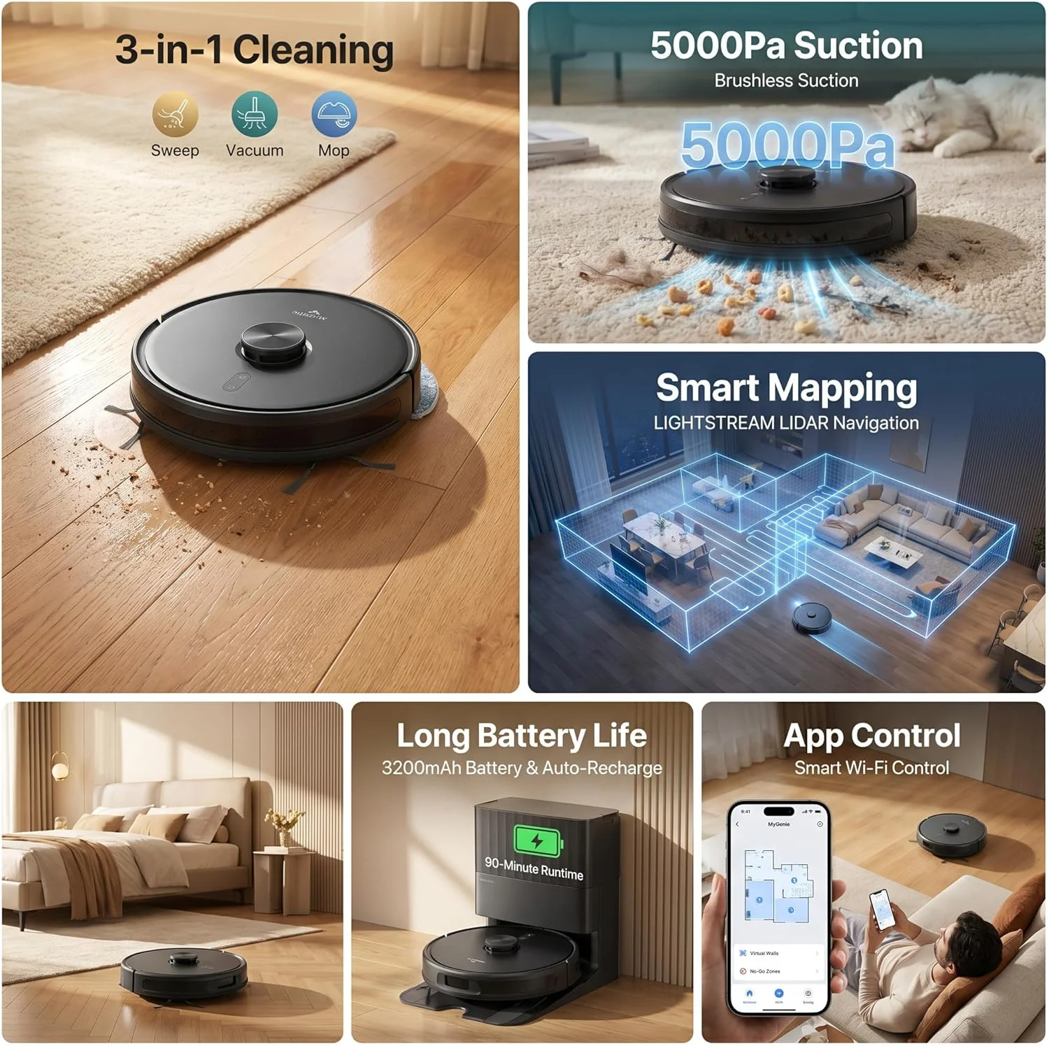Mygenie Raptor Laser Robotic Vacuum - Image 6