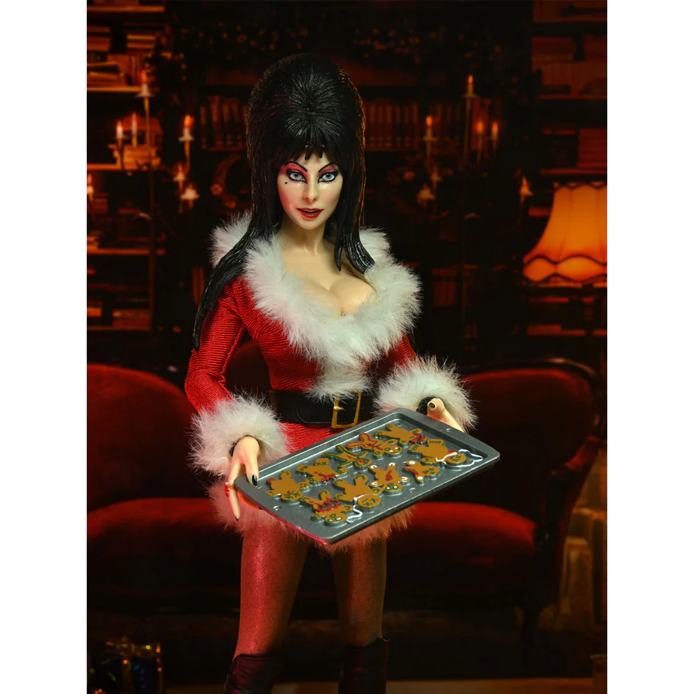 Neca Elvira Very Scary Christmas 8'' Clothed Action Figure Toy Playset - Image 2