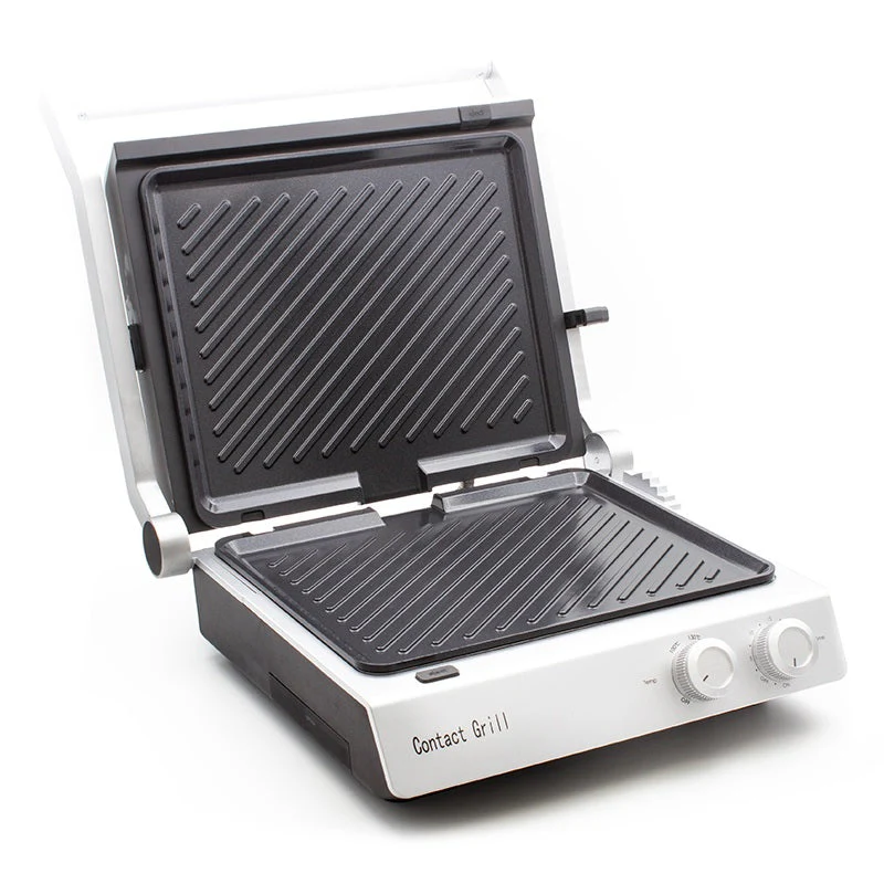 Nero Deluxe Sandwich Press Toaster Contact Grill 4 Slice Grooves with Timer - Image 2