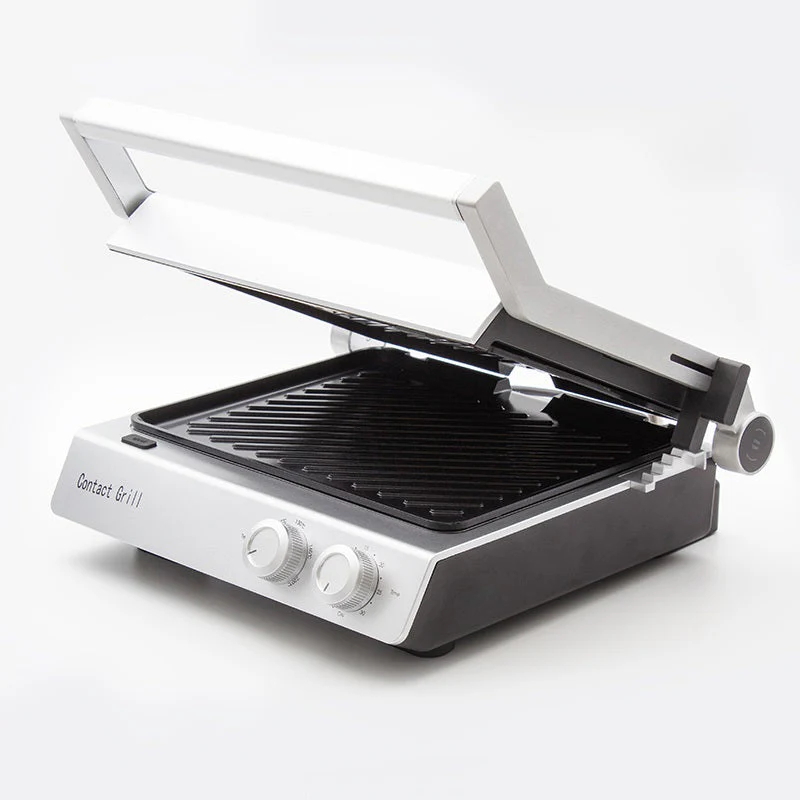 Nero Deluxe Sandwich Press Toaster Contact Grill 4 Slice Grooves with Timer - Image 6