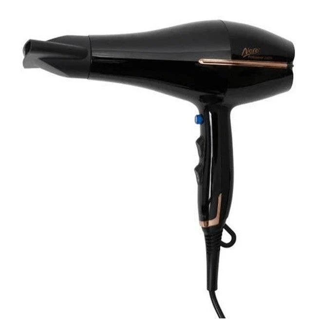 Nero Professional Hair Dryer Gloss Black With Copper Finish Tourmaline