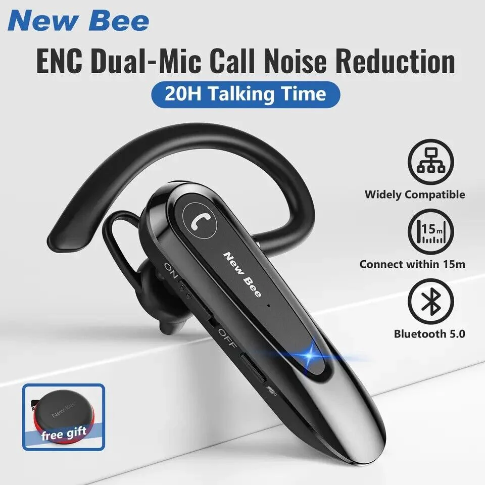 New Bee B45 Mini Handsfree Bluetooth 5.0 Single Ear Wireless Headset - Image 5