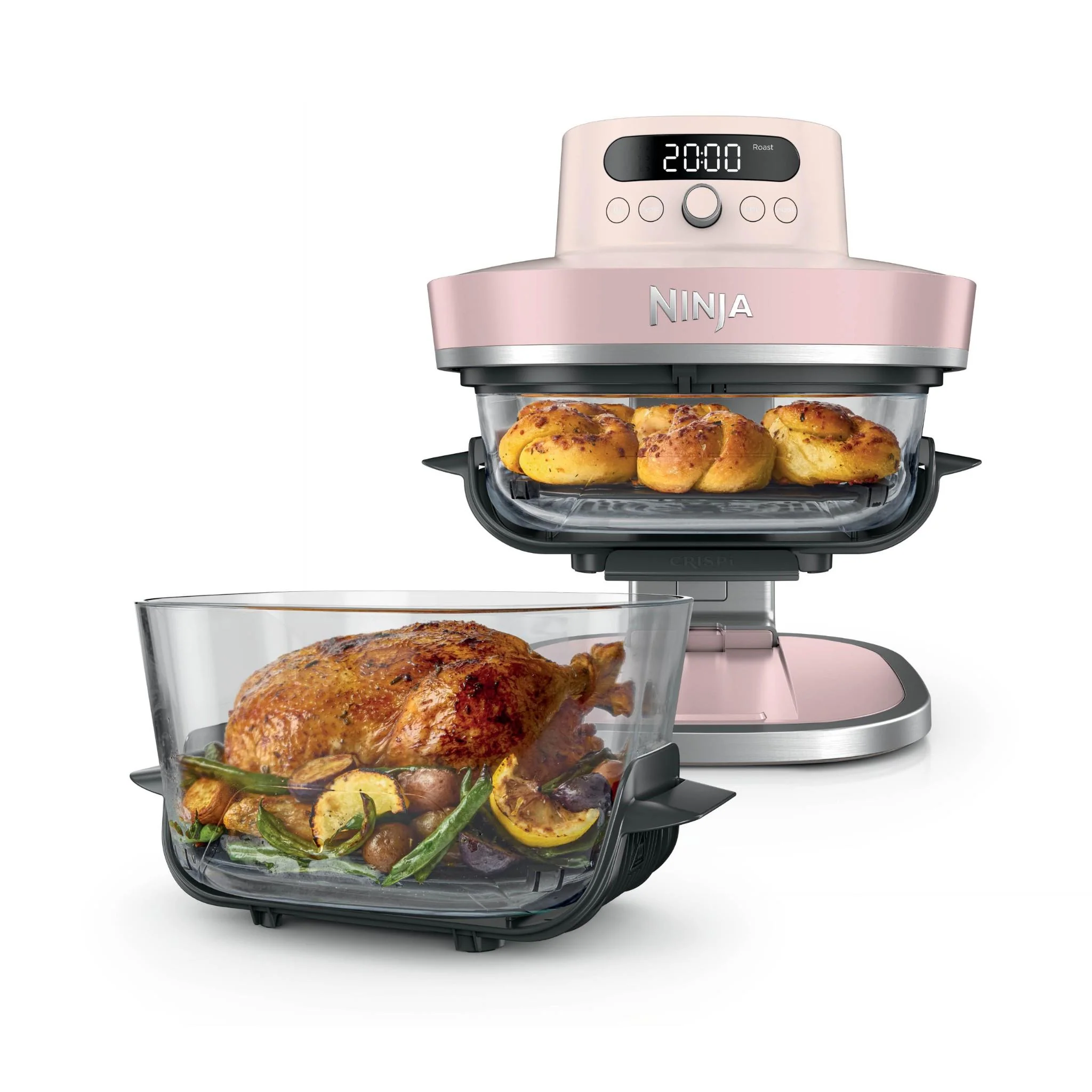 Ninja Crispi Pro 6-in-1 Countertop Glass Air Fryer (Rose Quartz) - Image 2