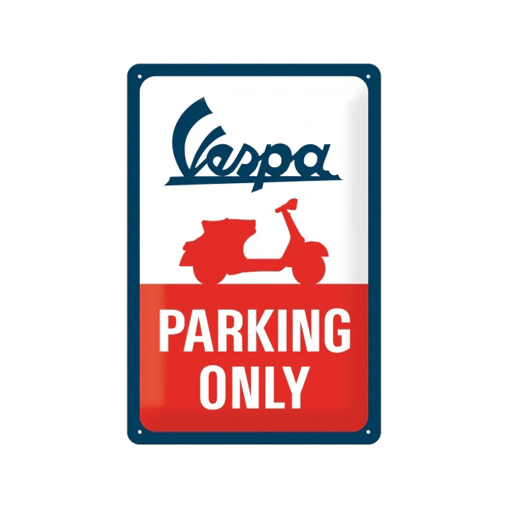 Nostalgic-Art 20x30cm Medium Metal Wall Hanging Sign Plaque Vespa Parking Only