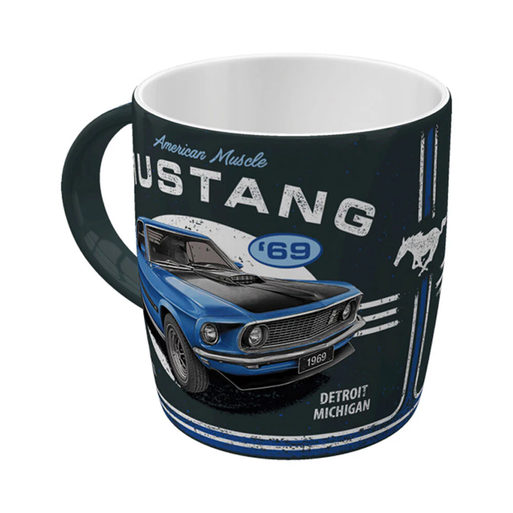 Nostalgic-Art Ceramic Mug Ford Mustang 1969 Mach 1 Retro Design 330ml Blue