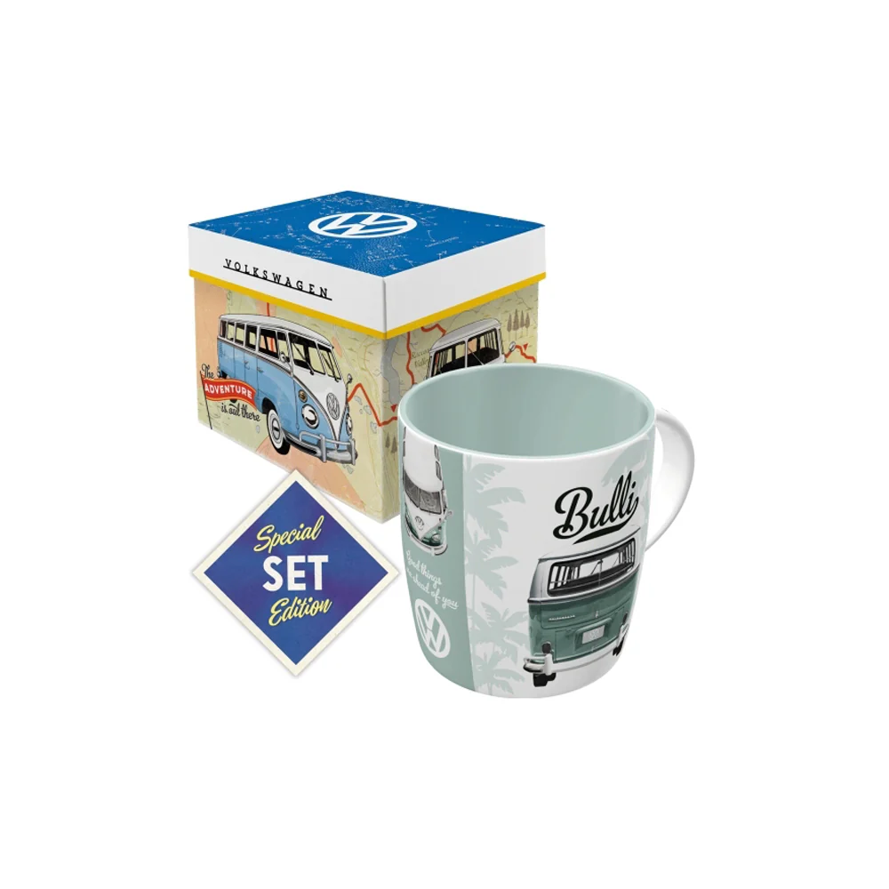 Nostalgic-Art Ceramic Mug VW Car Good Things Are Ahead Of You Gift Box Set 330ml