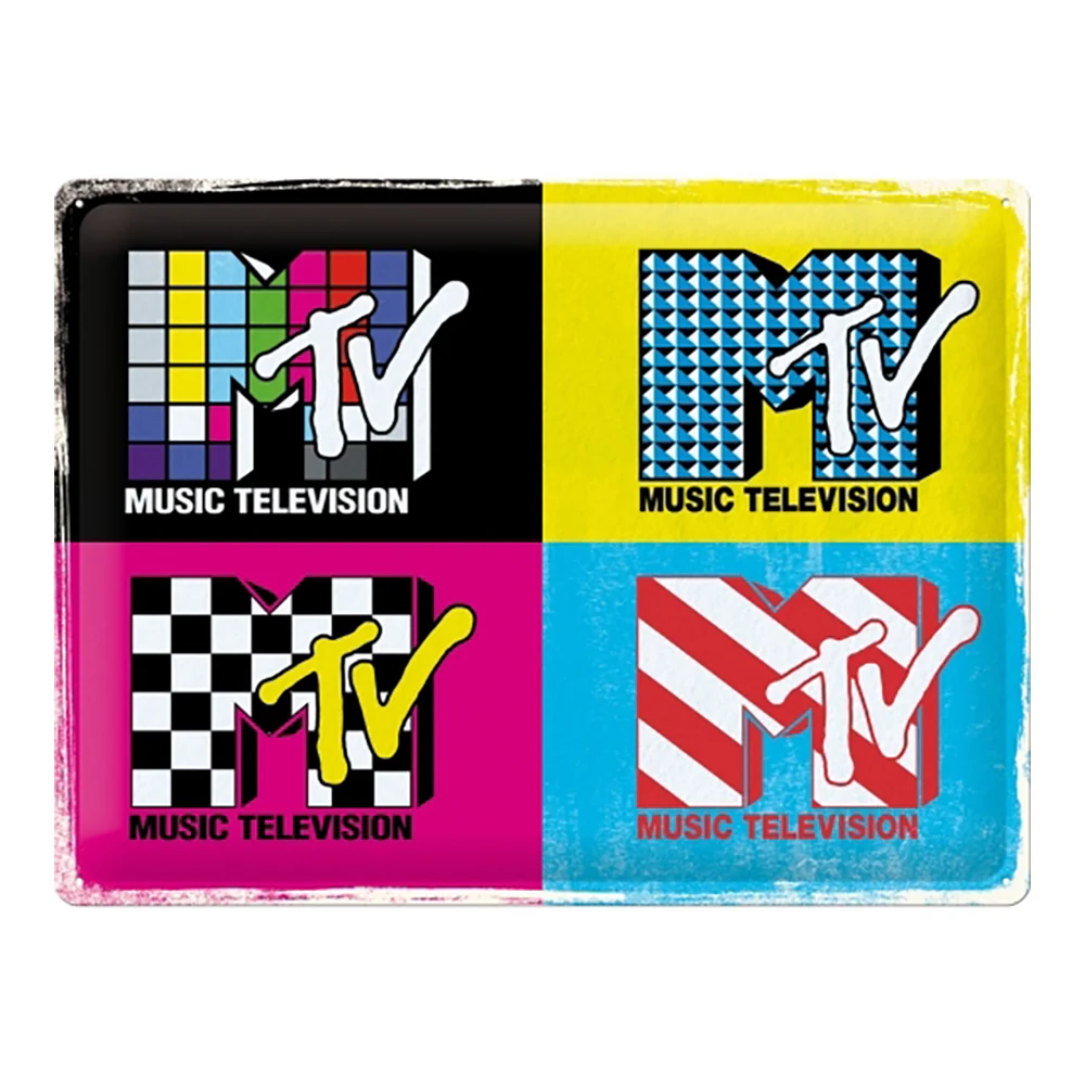 Nostalgic-Art Large Sign Plaque MTV Logo Pop 30x40cm