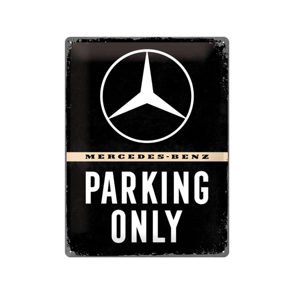 Nostalgic-Art Mercedes-Benz Parking Only 30x40cm Large Metal Tin Sign Plaque