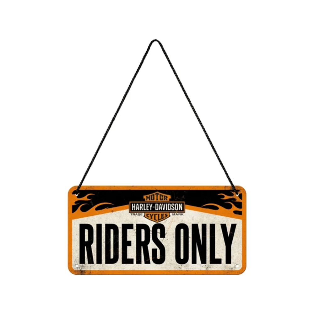 Nostalgic-Art Metal 10x20cm Hanging Sign Plaque Harley-Davidson Riders Only