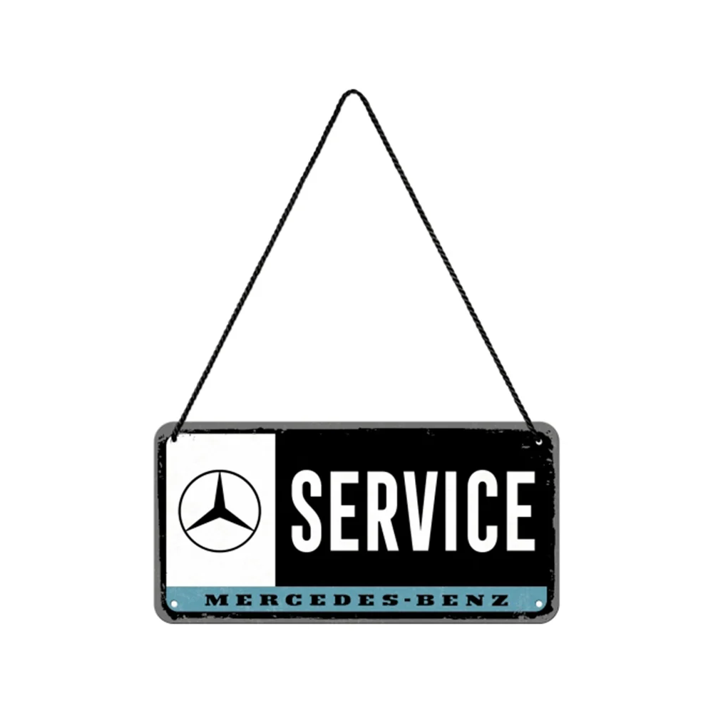 Nostalgic-Art Metal 10x20cm Hanging Sign Plaque Mercedes-Benz Service