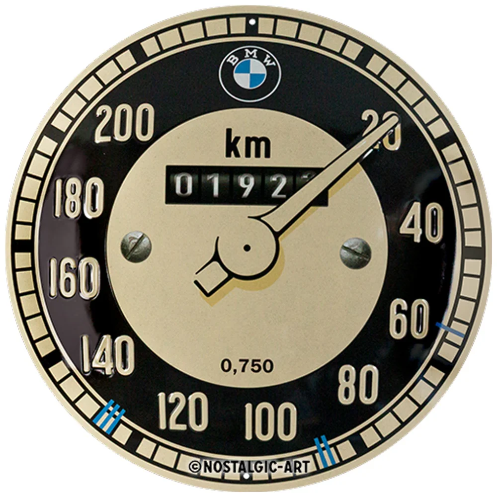 Nostalgic-Art Round Sign BMW Tachometer 35x35x0.5cm