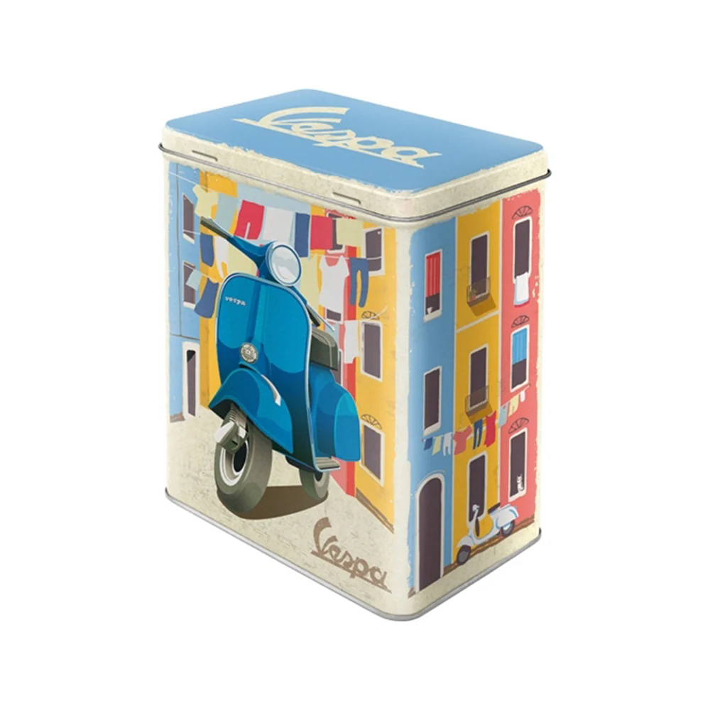 Nostalgic-Art Tin Storage Box Large Vespa Design 10x14x20cm