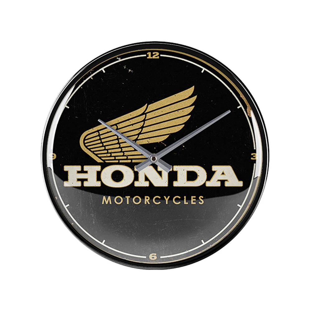 Nostalgic-Art Wall Clock Vintage Honda Motorcycles Design Retro Metal 30cm