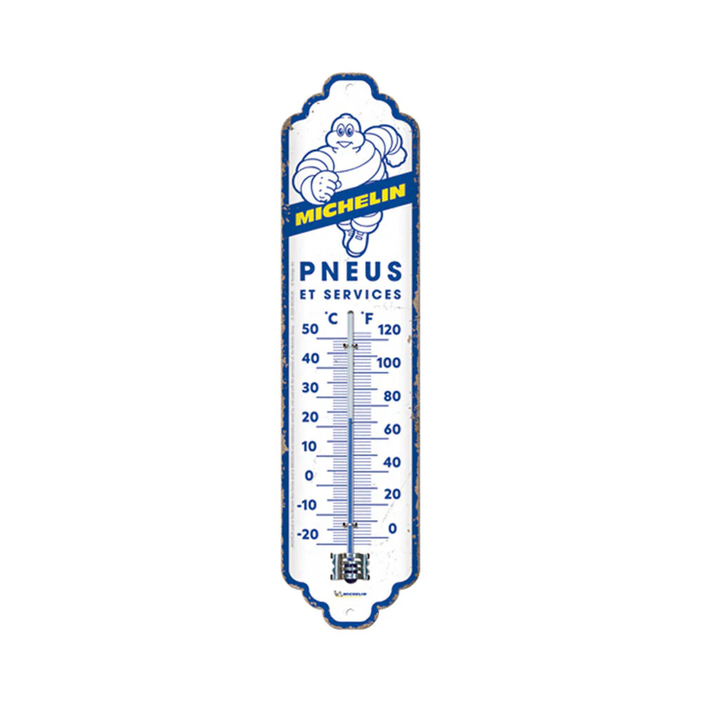 Nostalgic-Art Wall Metal Thermometer Michelin Pneus and Services 28x6.5x2cm