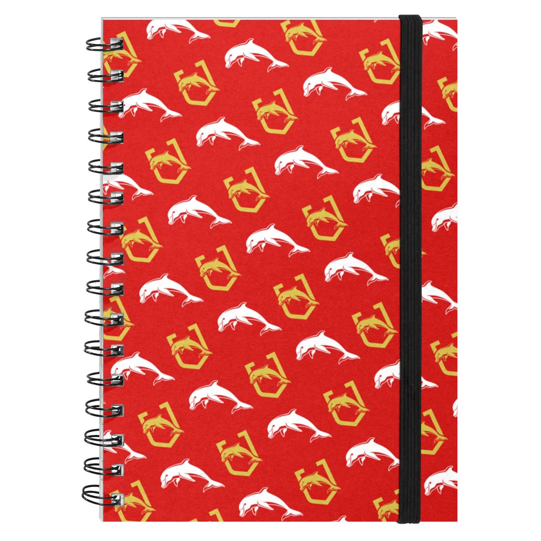NRL - Dolphins Hardcover A5 Spiral Notebook