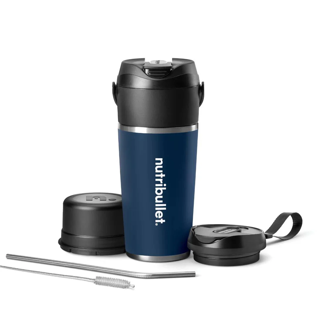 NutriBullet Flip Stainless Steel Portable Blender (Indigo) - Image 2