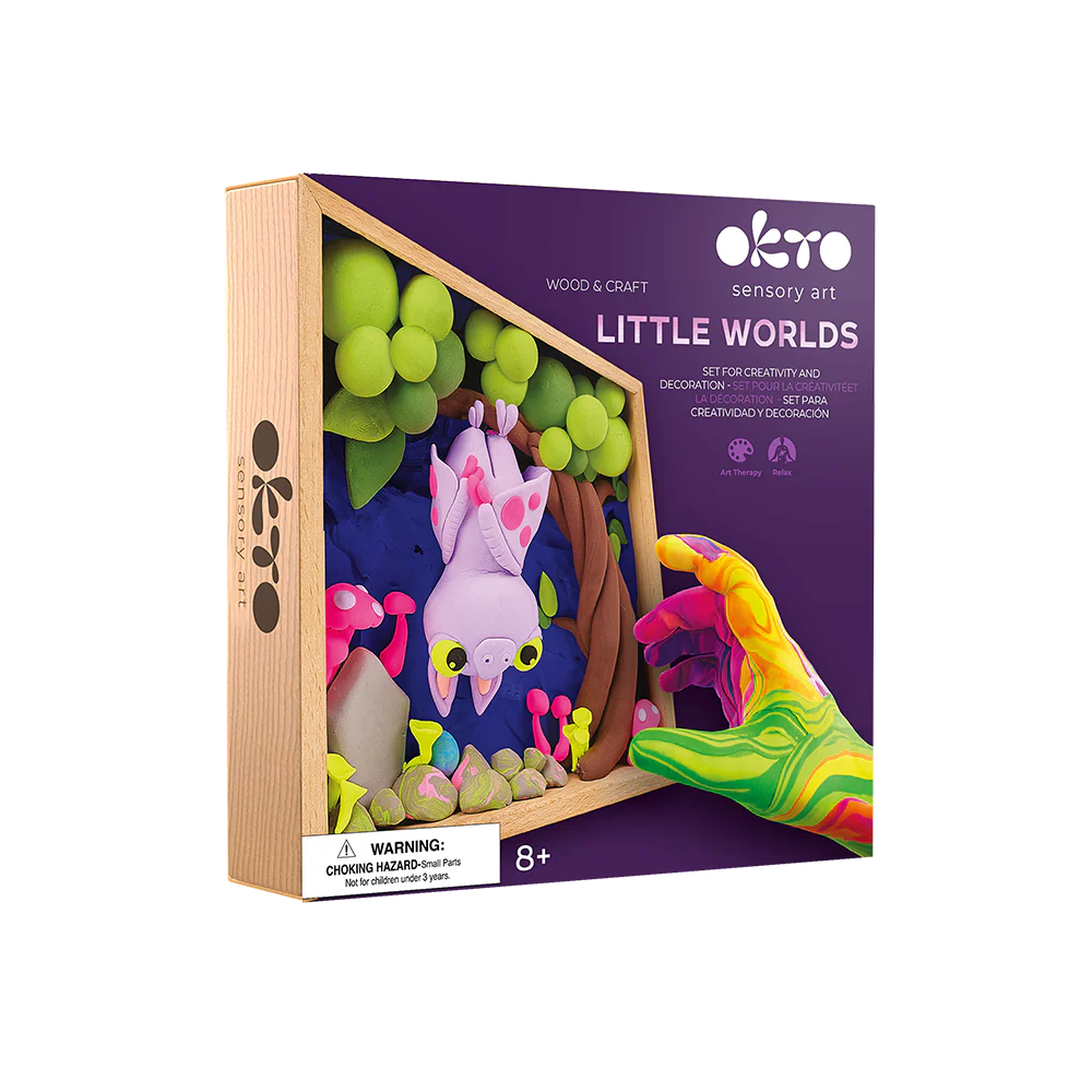 Okto Wood and Craft DIY Little Worlds 21x21cm - Bat