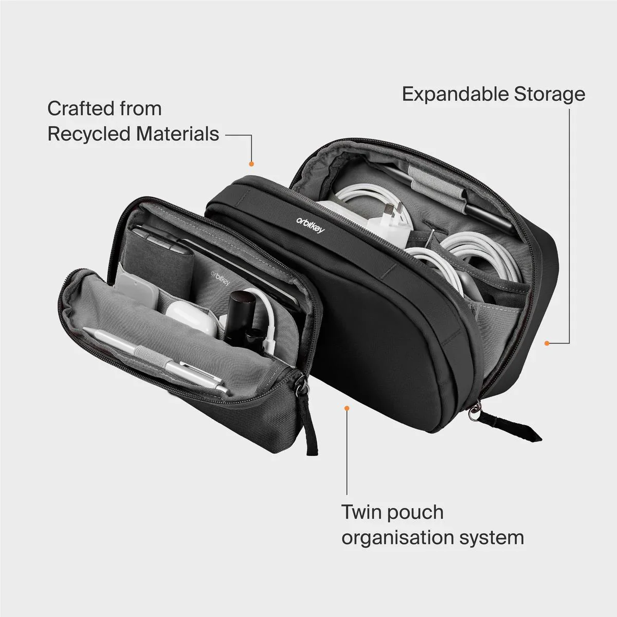 Orbitkey 2-in-1 Tech Pouch (Olive) - Image 6