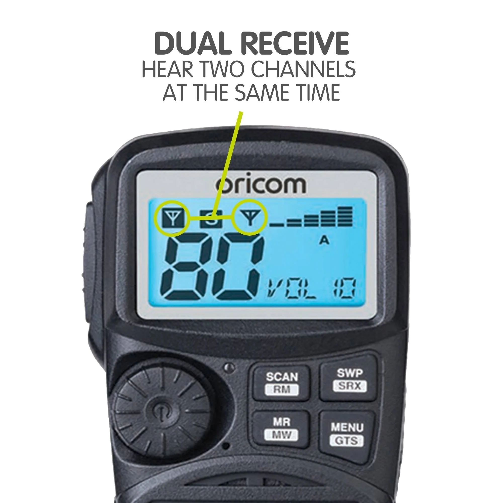 Oricom UHF350DR Radio, ANU240 Antenna & Handheld - Image 3